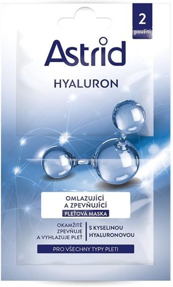 Astrid HYALURON Omlazující a zpevňující pleťová maska, 2x8 ml