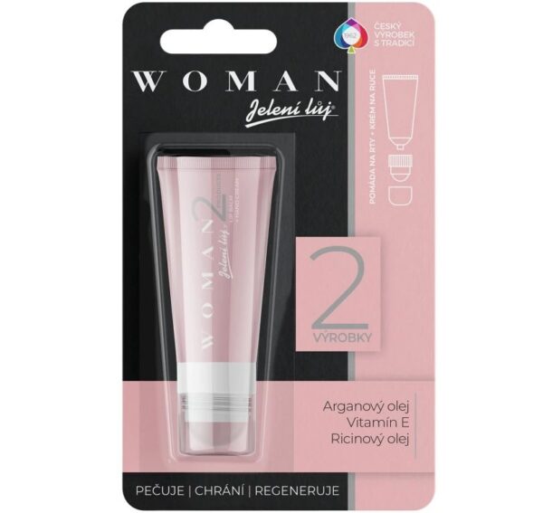 Regina Woman 2v1 jelení lůj na rty a ruce tuba 20 ml