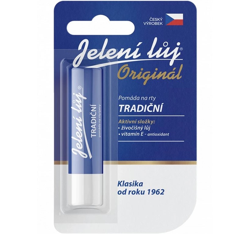 JELENÍ LŮJ Tradiční pomáda na rty 4,5g blistr